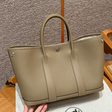 올수공 에르메스 가든파티 30 8Q/Beige Marfa 클레망스 실버 하드웨어