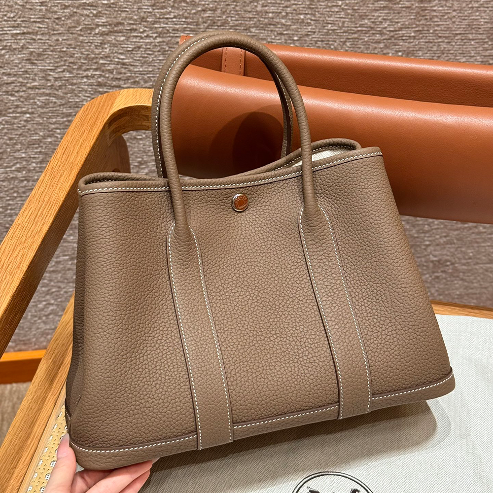 올수공 에르메스 가든파티 30 ck18/Etoupe vache 실버 하드웨어