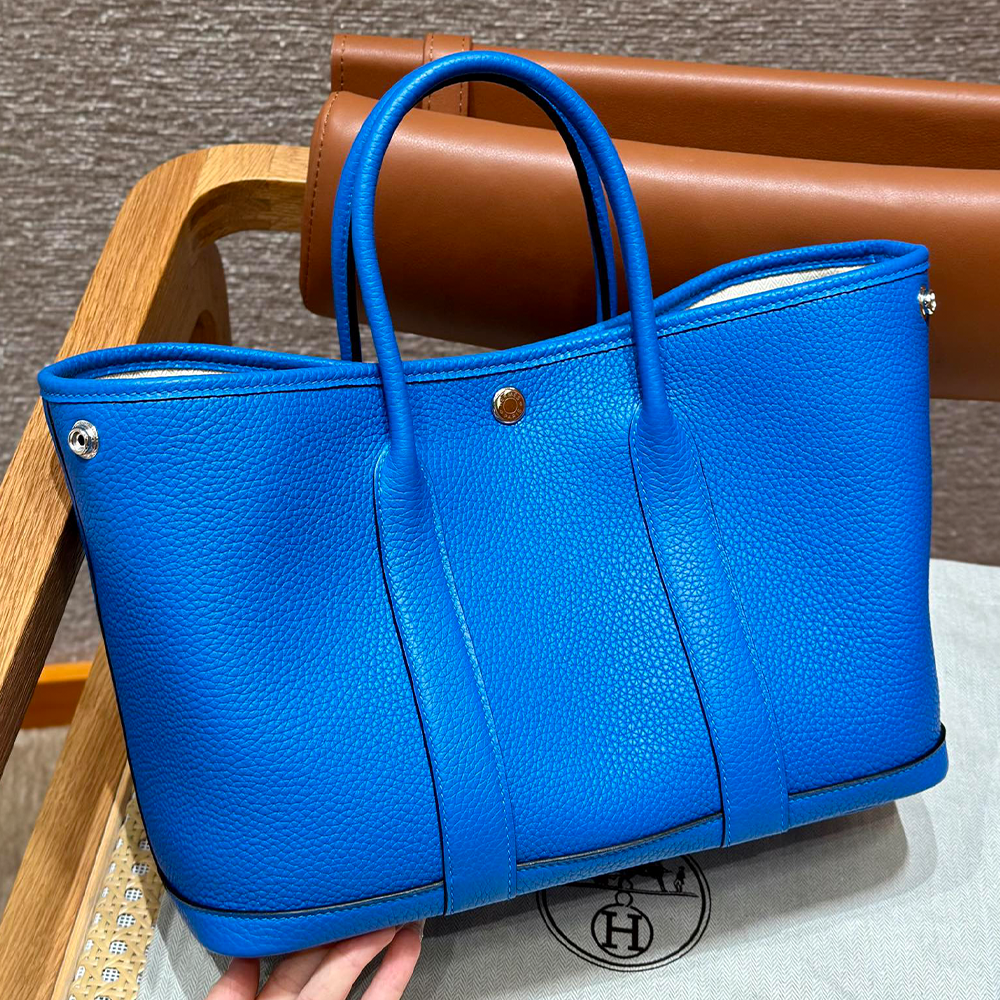 올수공 에르메스 가든파티 30 T7/Blue Hydra vache 실버 하드웨어