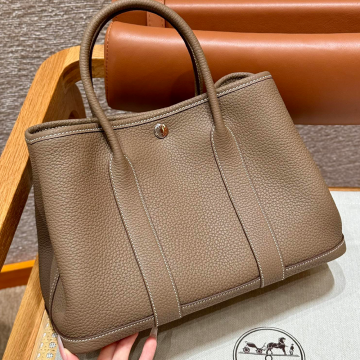 올수공 에르메스 가든파티 30 ck18/Etoupe vache 실버 하드웨어