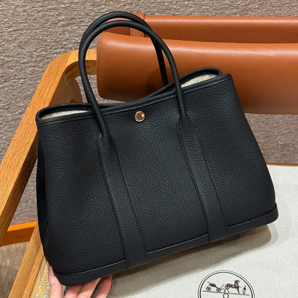 올수공 에르메스 가든파티 30 ck89/Noir vache 실버 하드웨어