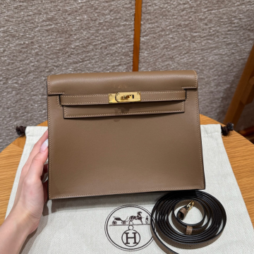 올수공 에르메스 켈리 단스 D0/Beige de Weimar 스위프트 골드 하드웨어