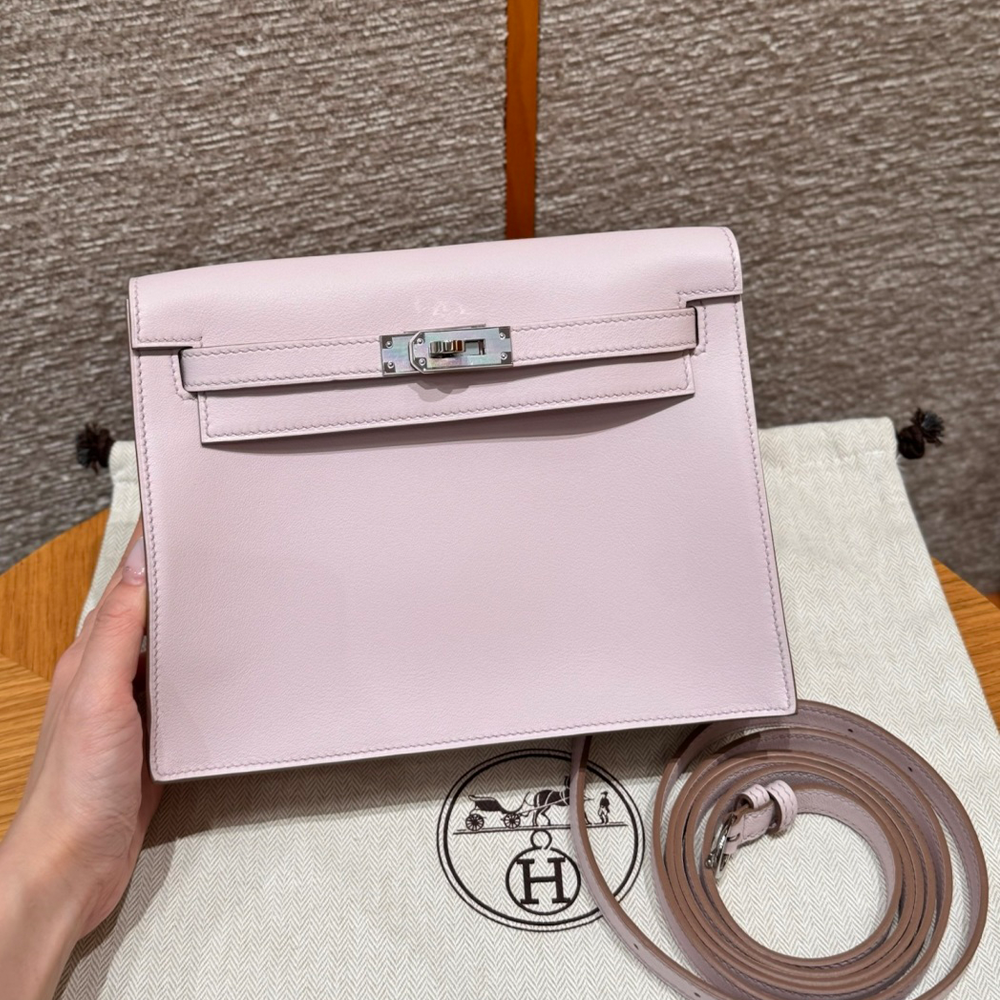 올수공 에르메스 켈리 단스 09/Mauve pale 스위프트 실버 하드웨어