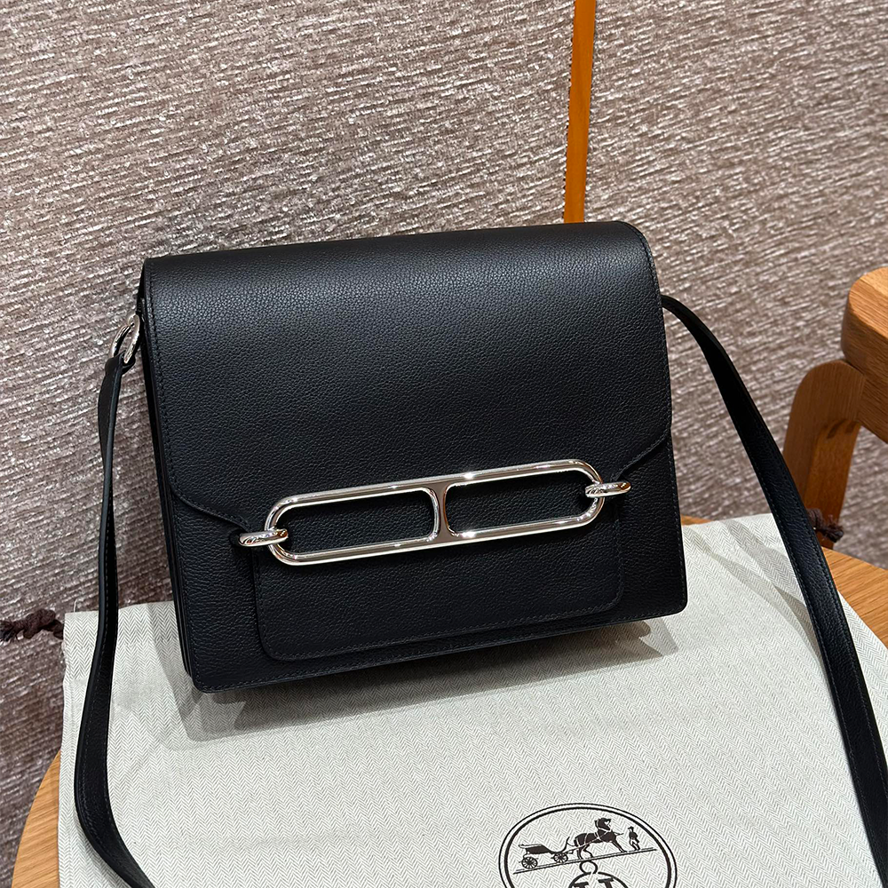 올수공 에르메스 롤리스 23 noir 에버컬러 가죽 실버 하드웨어