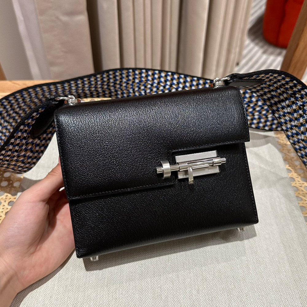 올수공 에르메스 베르루 샹 21 Black 체브르 실버 하드웨어