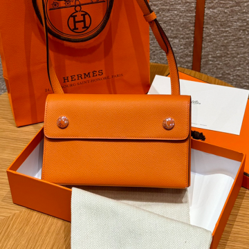 올수공 에르메스 에이치 스냅 Orange 엡송 실버 하드웨어