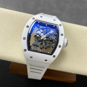 APS공장 V2 리차드밀 부바왓슨 RM-055 화이트 세라믹 케이스 / 화이트 러버밴드