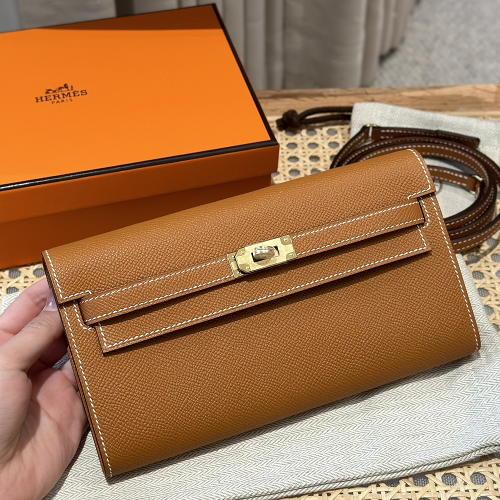 올수공 에르메스 켈리 클래식 투 고 장지갑 ck37/gold 엡송 골드 하드웨어