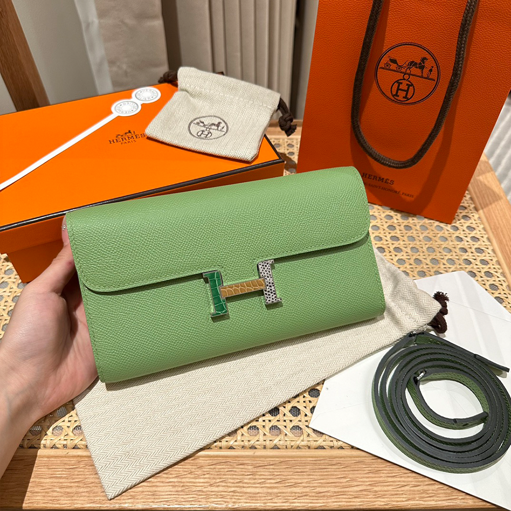 올수공 에르메스 콘스탄스 투 고 3I/Vert Criquet 엡송 리자드 하드웨어