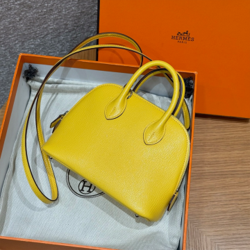 올수공 에르메스 볼리드 미니 9O/Jaune Naples 체브르 실버 하드웨어