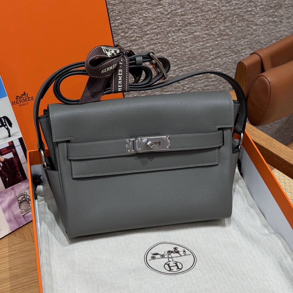 올수공 에르메스 켈리 메신저 24 Girs Meyer 에버컬러 실버 하드웨어