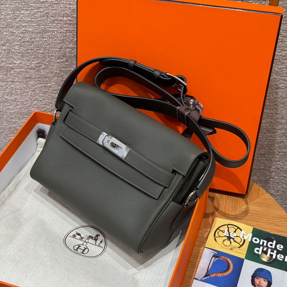 올수공 에르메스 켈리 메신저 24 Vert girs 에버컬러 실버 하드웨어