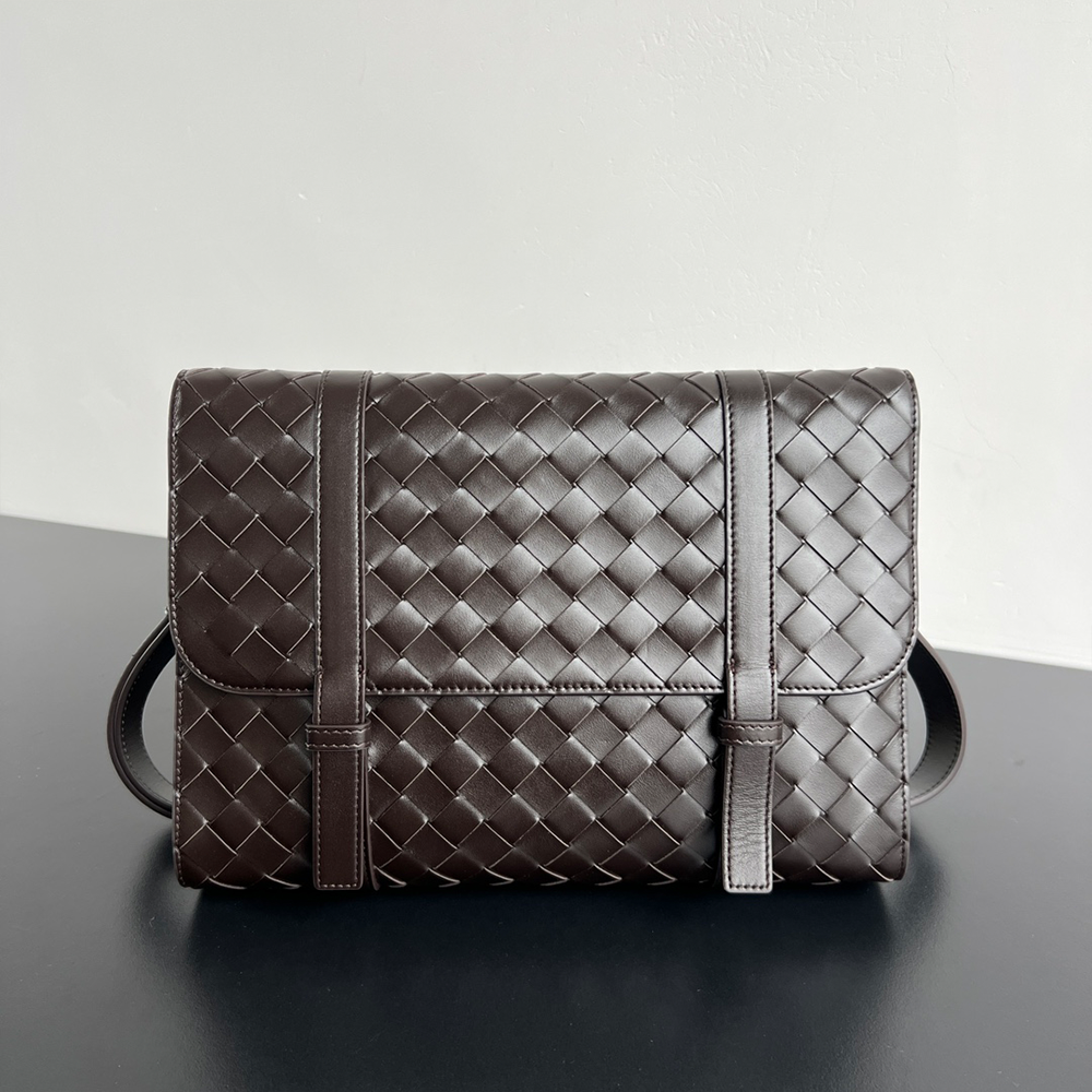 보테가베네타 25SS Piccolo Portfolio 숄더 백 브라운 815785