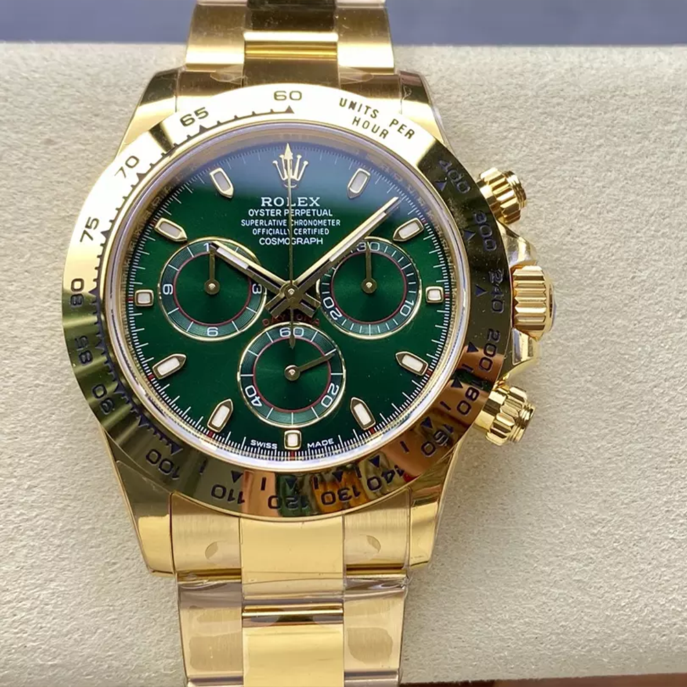 VS공장 롤렉스 데이토나 헐크 다이얼 옐로우 골드 금통 116508