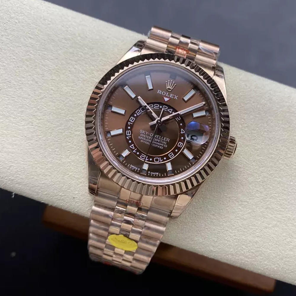 롤렉스 스카이드웰러 브라운 다이얼 로즈골드 금통 336935
