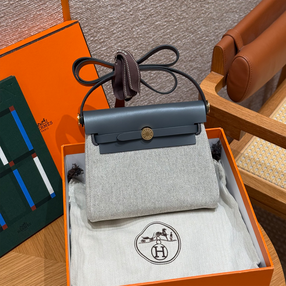 올수공 에르메스 에르백 미니 ecru/blue glacier/ardoise 골드 하드웨어