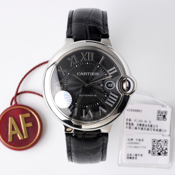 AF공장 까르띠에 발롱 블루 블랙 다이얼 스틸 42mm WSBB0027