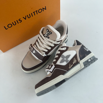 루이비통 LV 트레이너 스니커즈 브라운 & 베이지
