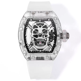 RM공장 리차드밀 스컬 투르비용 화이트 크리스탈 케이스 RM052
