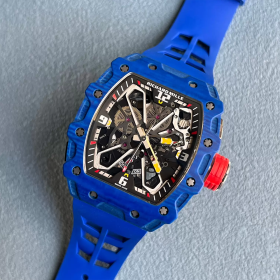 Z공장 리차드밀 라파엘 나달 블루 카본 케이스 블루 러버밴드 RM35-03