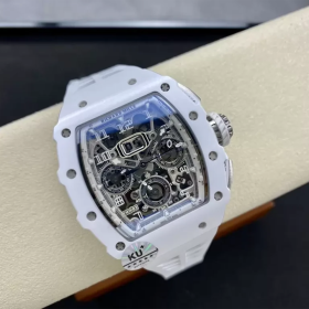 KV공장 리차드밀 맥라렌 플라이백 크로노그래프 화이트 러버밴드 RM11-03