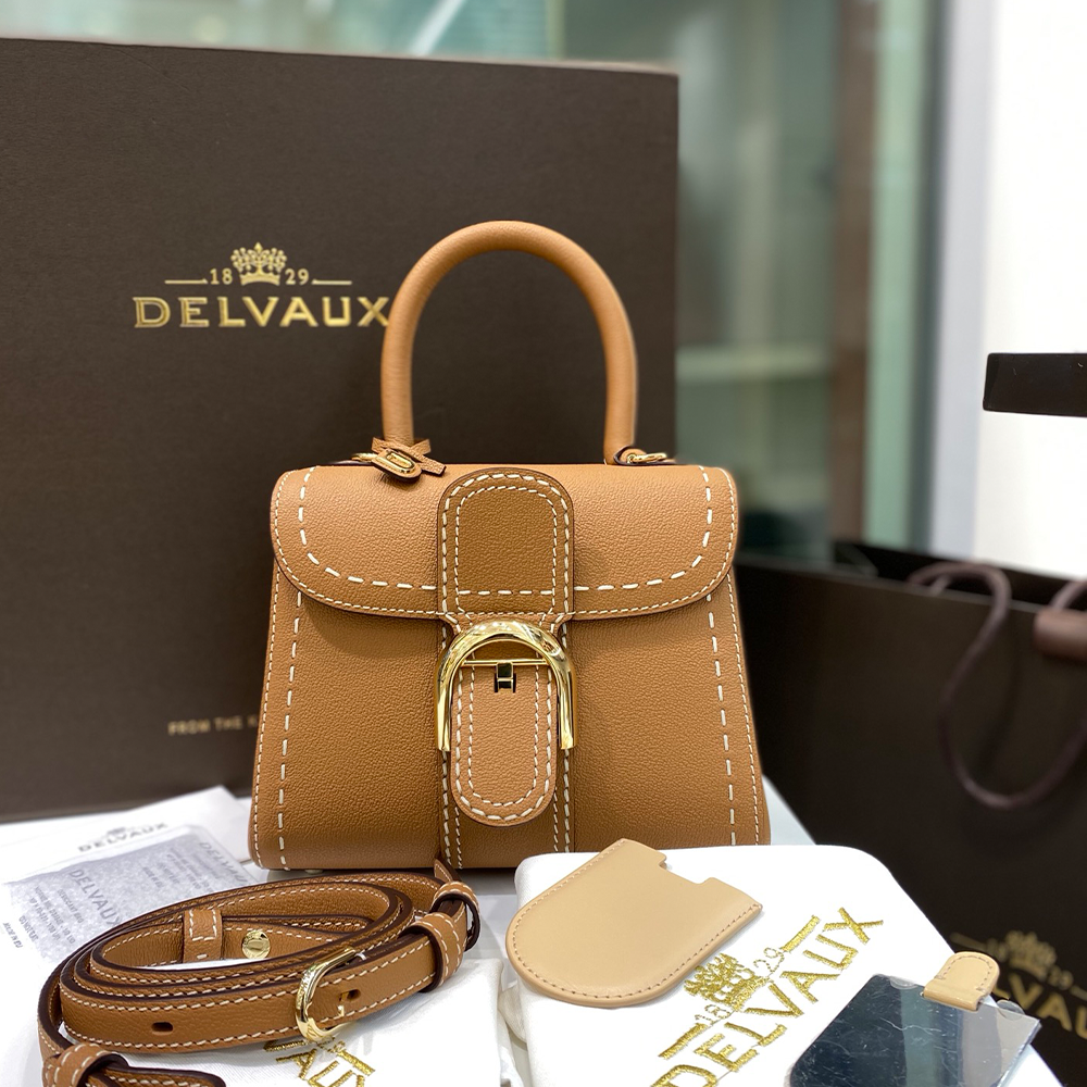 델보 브리앙 미니 서피케 로데오 카프스킨 브라운