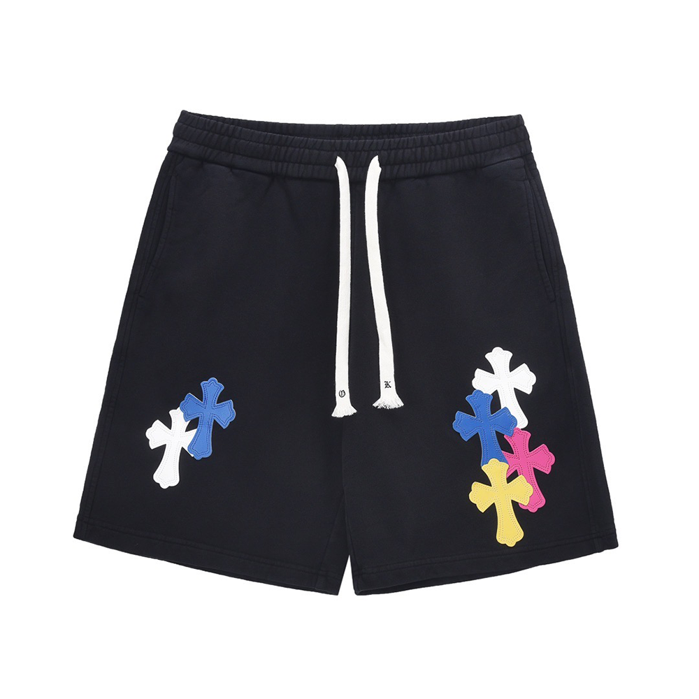 크롬하츠 자수 로고 패치 트리닝 팬츠 블랙