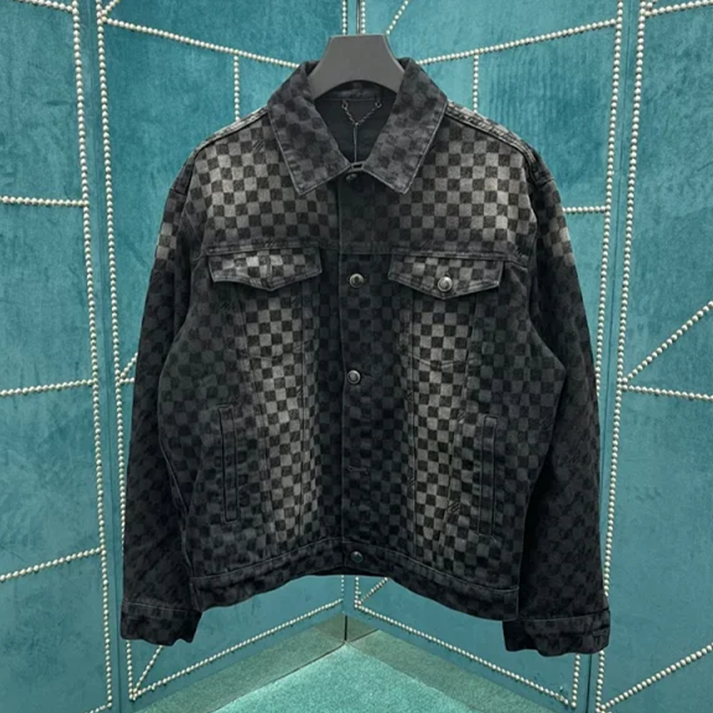 루이비통 플록 다미에 데님 트러커 재킷