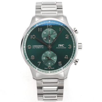 V6S공장 IWC 포르투기저 크로노그래프 그린 다이얼 스틸 IW371615