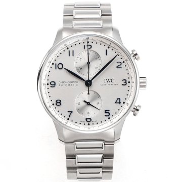 V6S공장 IWC 포르투기저 크로노그래프 화이트 다이얼 스틸 IW371617