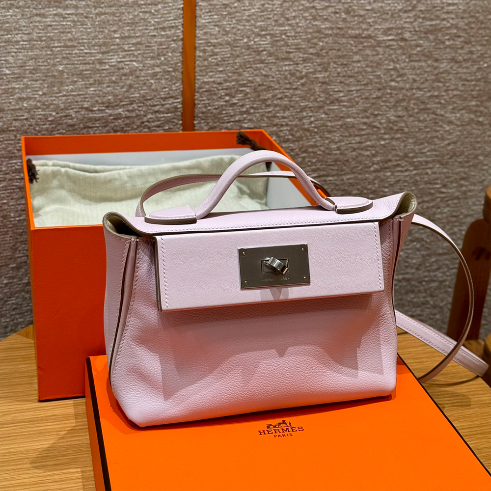 올수공 에르메스 켈리 2424 백 미니 Mauve pale 에버컬러 실버 하드웨어