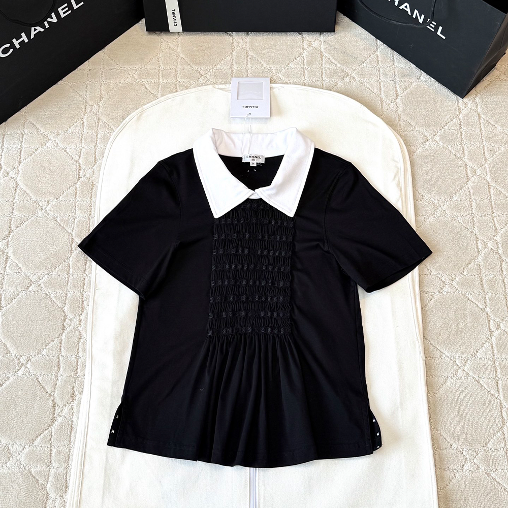 샤넬 25P CC로고 폴로 반팔 티셔츠 블랙