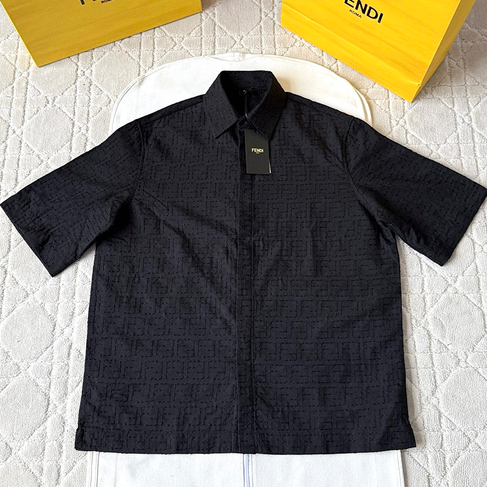 펜디 FF 자카드 셔츠 블라우스 블랙