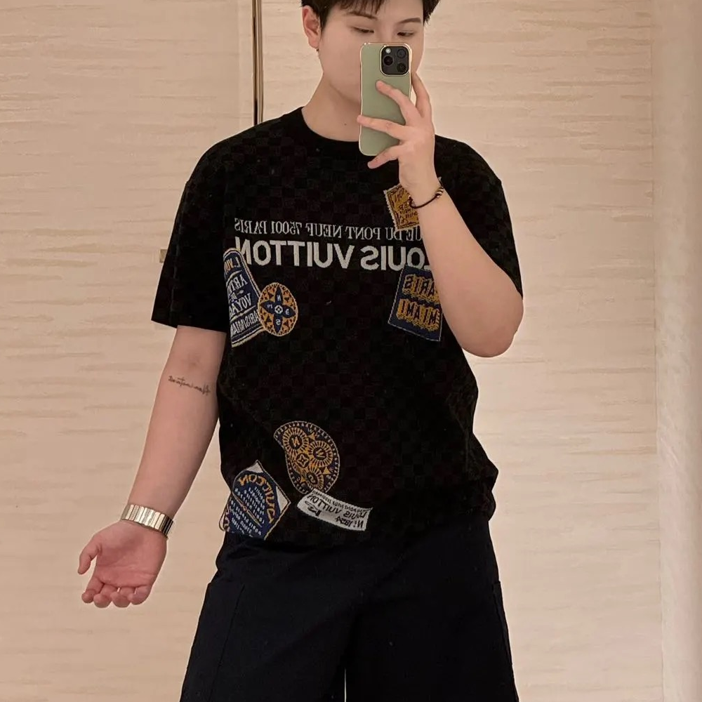 루이비통 다미에 쇼트 슬리브드 시그니처 반팔 티셔츠