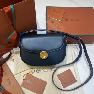 로로피아나 기에라 새들 백 스몰 앵커 블루/퀴멜