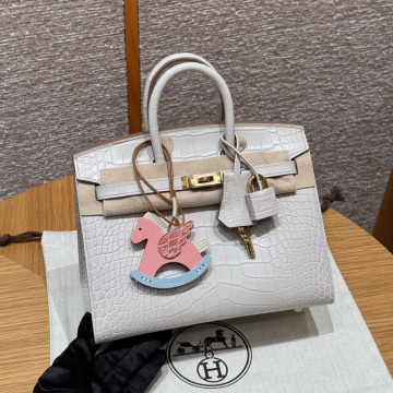 올수공 에르메스 버킨 20 8L/Beton 악어 가죽 골드 하드웨어