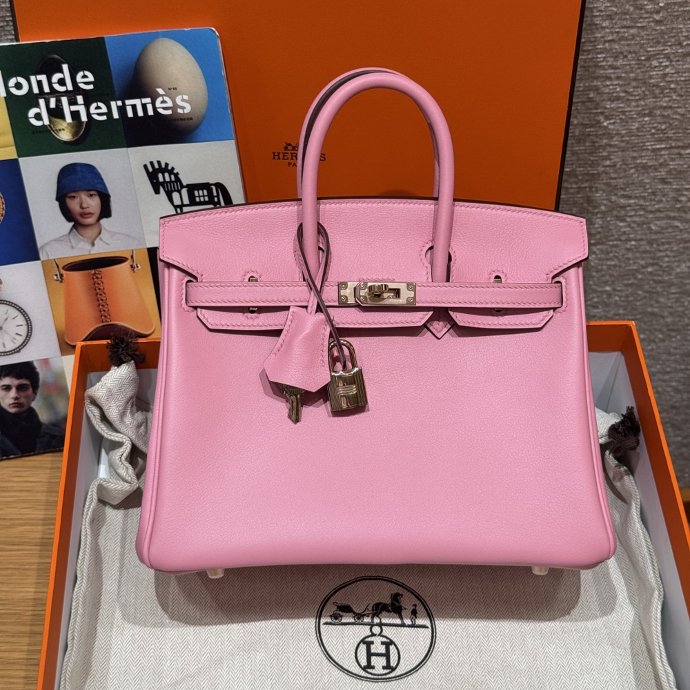 올수공 에르메스 버킨 25 X9/mauve 스위프트 가죽 로즈골드 하드웨어