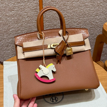 올수공 에르메스 버킨 25 gold 토고 & 악어 가죽 골드 하드웨어