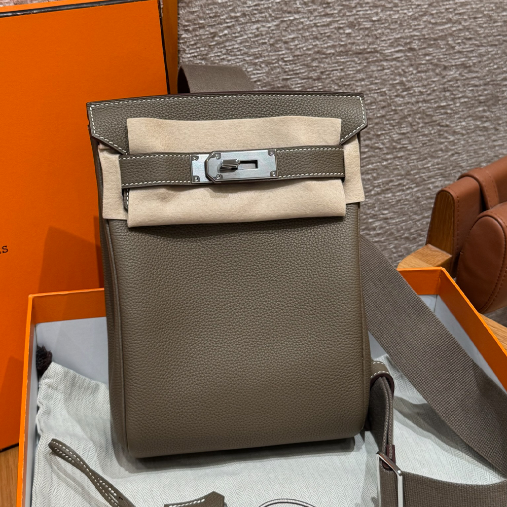 올수공 에르메스 핵아도 Etoupe 토고 가죽 실버 하드웨어