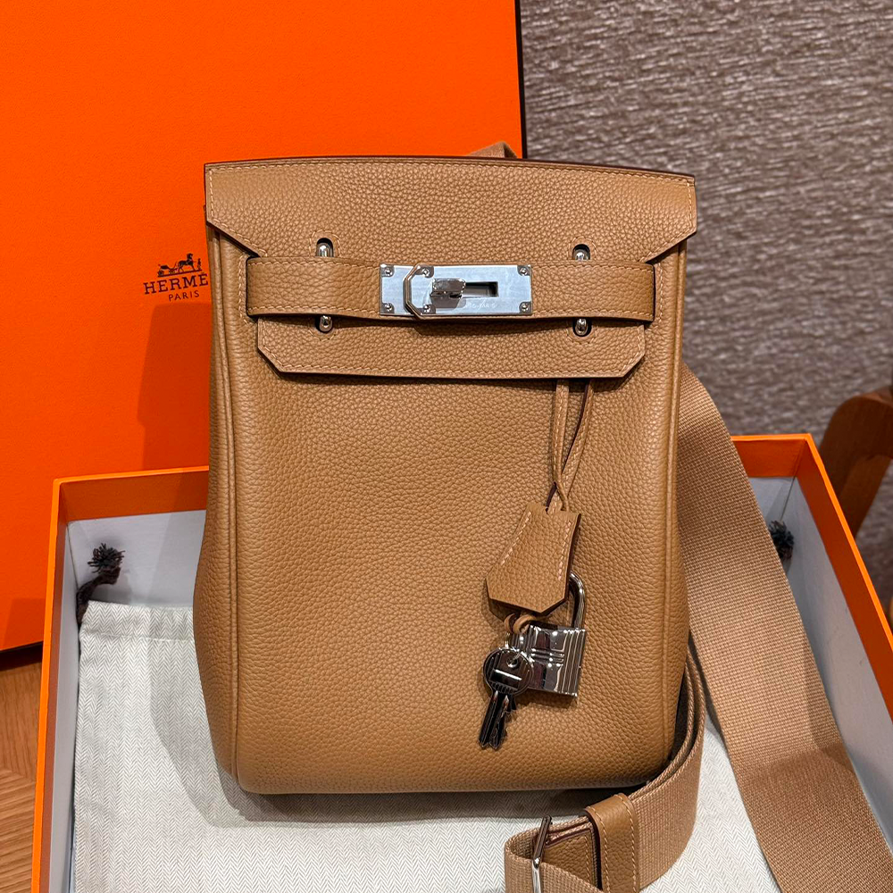 올수공 에르메스 핵아도 Natural sable 토고 가죽 실버 하드웨어