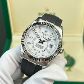 ZF공장 롤렉스 스카이드 웰러 화이트 다이얼 화이트 골드 금통 42mm