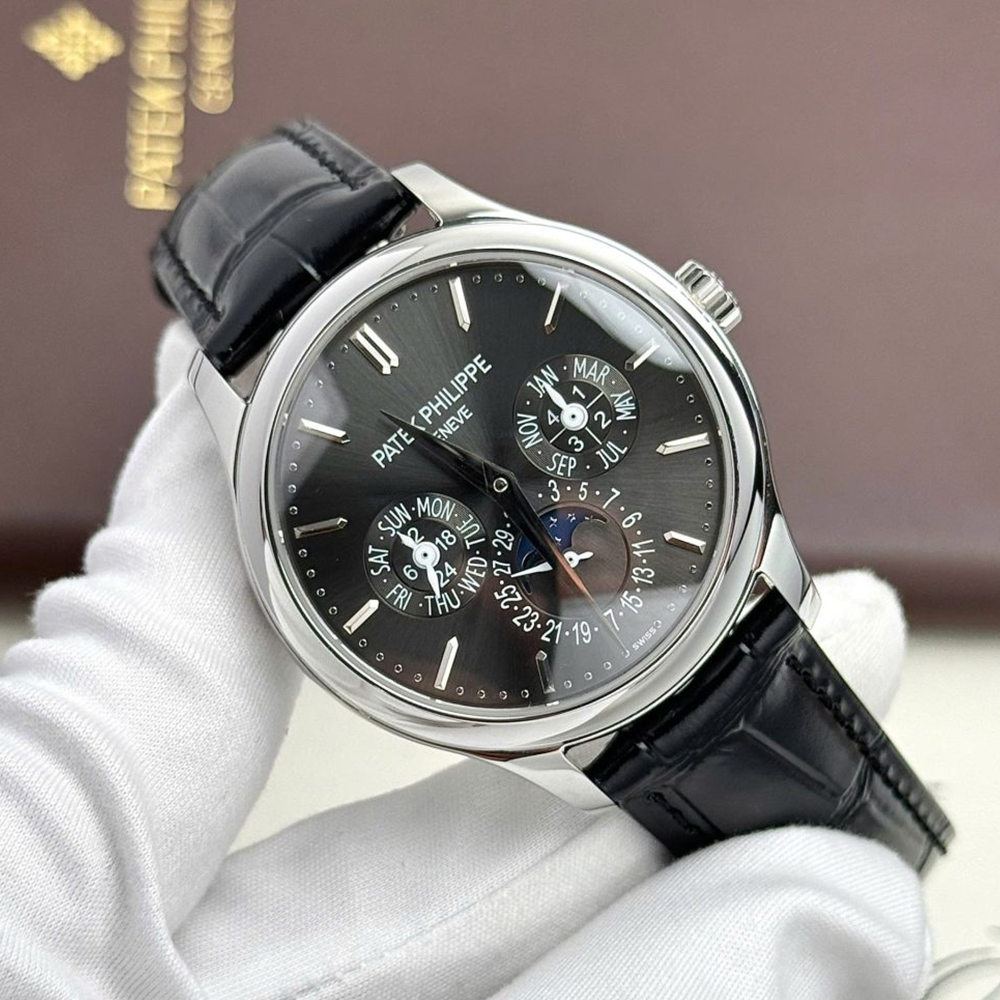 3K공장 파텍필립 퍼페츄얼 캘린더 그레이 다이얼 스틸 40mm 5327