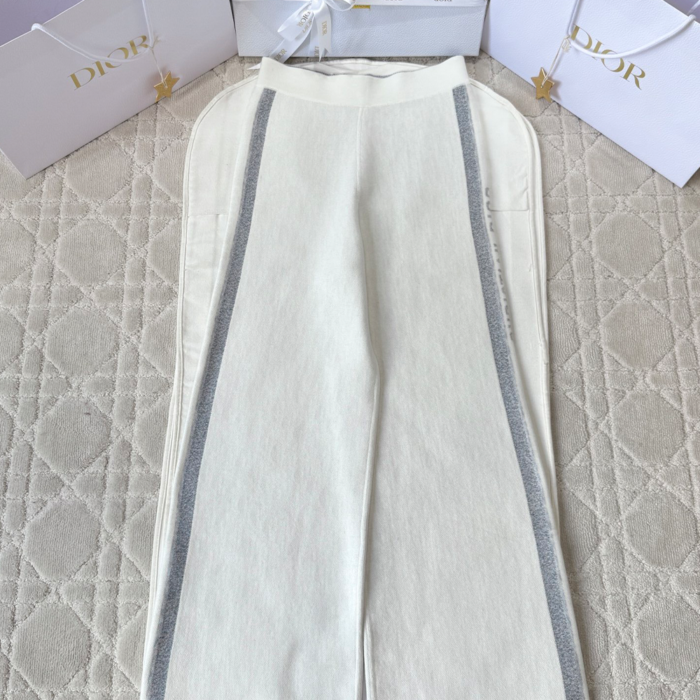 최고퀄 디올 리버서블 화이트 캐시미어 블렌드 팬츠