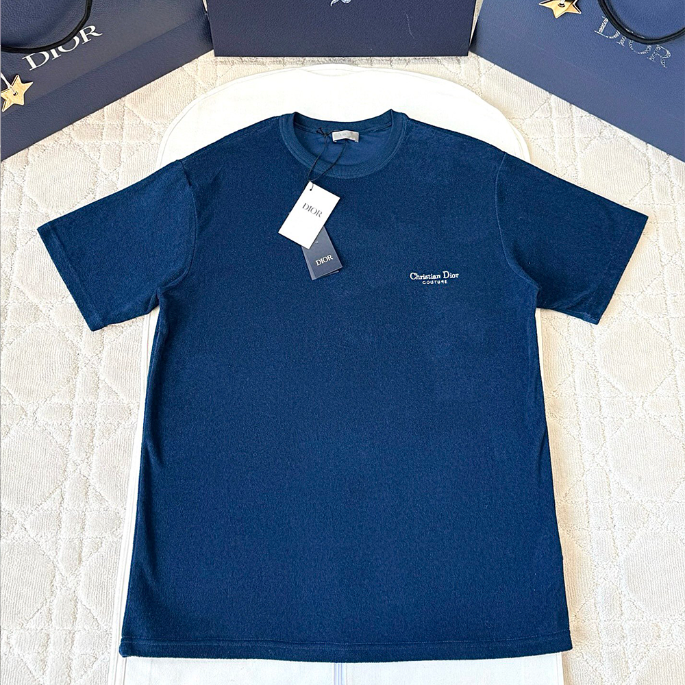 최고퀄 디올 Christian Dior Couture 티셔츠 블루 테리 코튼