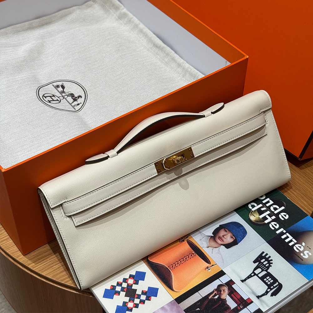 올수공 에르메스 켈리 컷 Nata 스위프트 가죽 골드 하드웨어