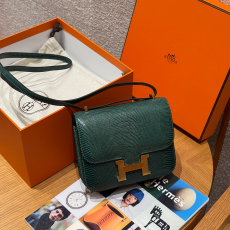 올수공 에르메스 콘스탄스 19 Vert cypress 리자드 가죽 골드 하드웨어