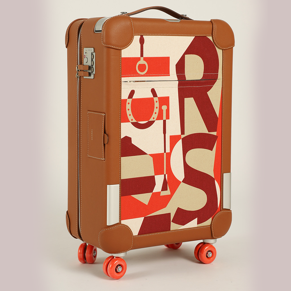 최고퀄 에르메스 R.M.S Cabin Suitcase 레터링 오렌지 컬러 기내용 캐리어
